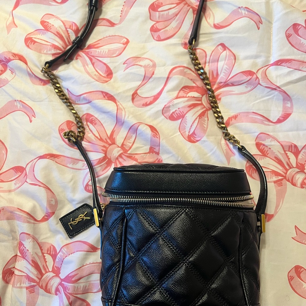 Black Quilted Leather Crossbody Bag